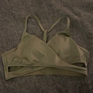 Strappy PINK army green sports bras